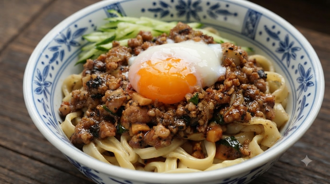 트러플 다진 돼지고기 비빔면 (트러플 작장면)