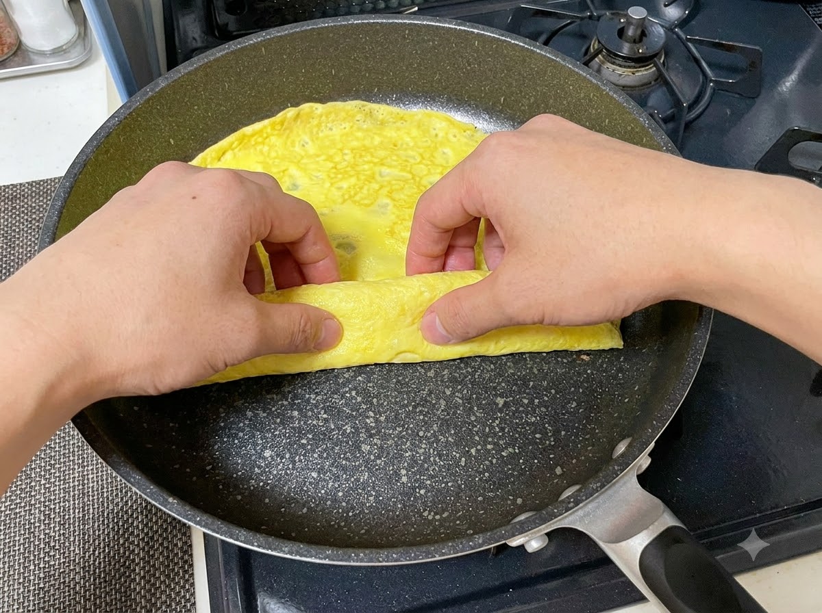 끓는 물이 담긴 냄비에서 면을 삶는 모습.
