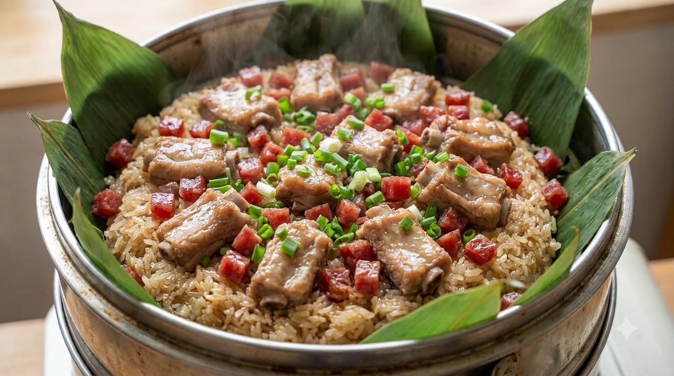 연잎 향이 가득한 갈비 찹쌀찜