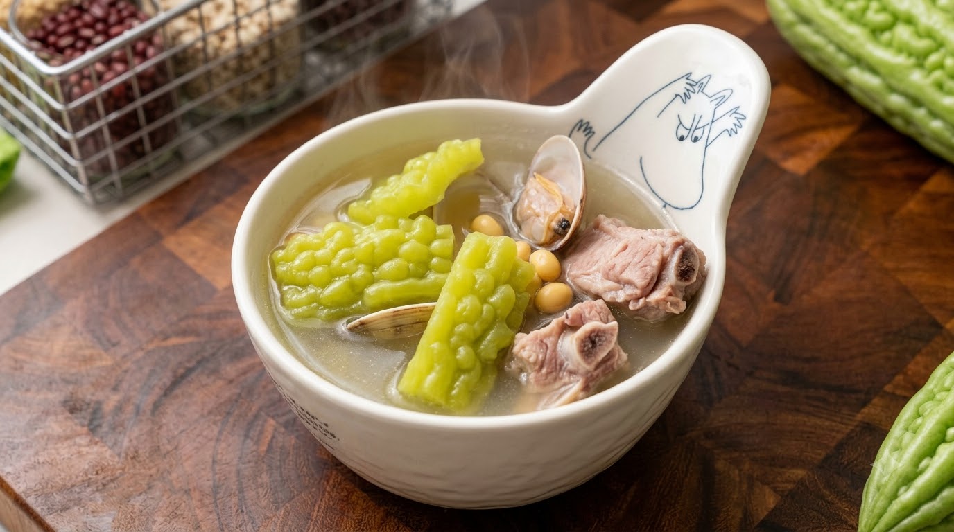 여주 조개 대두 돼지갈비탕