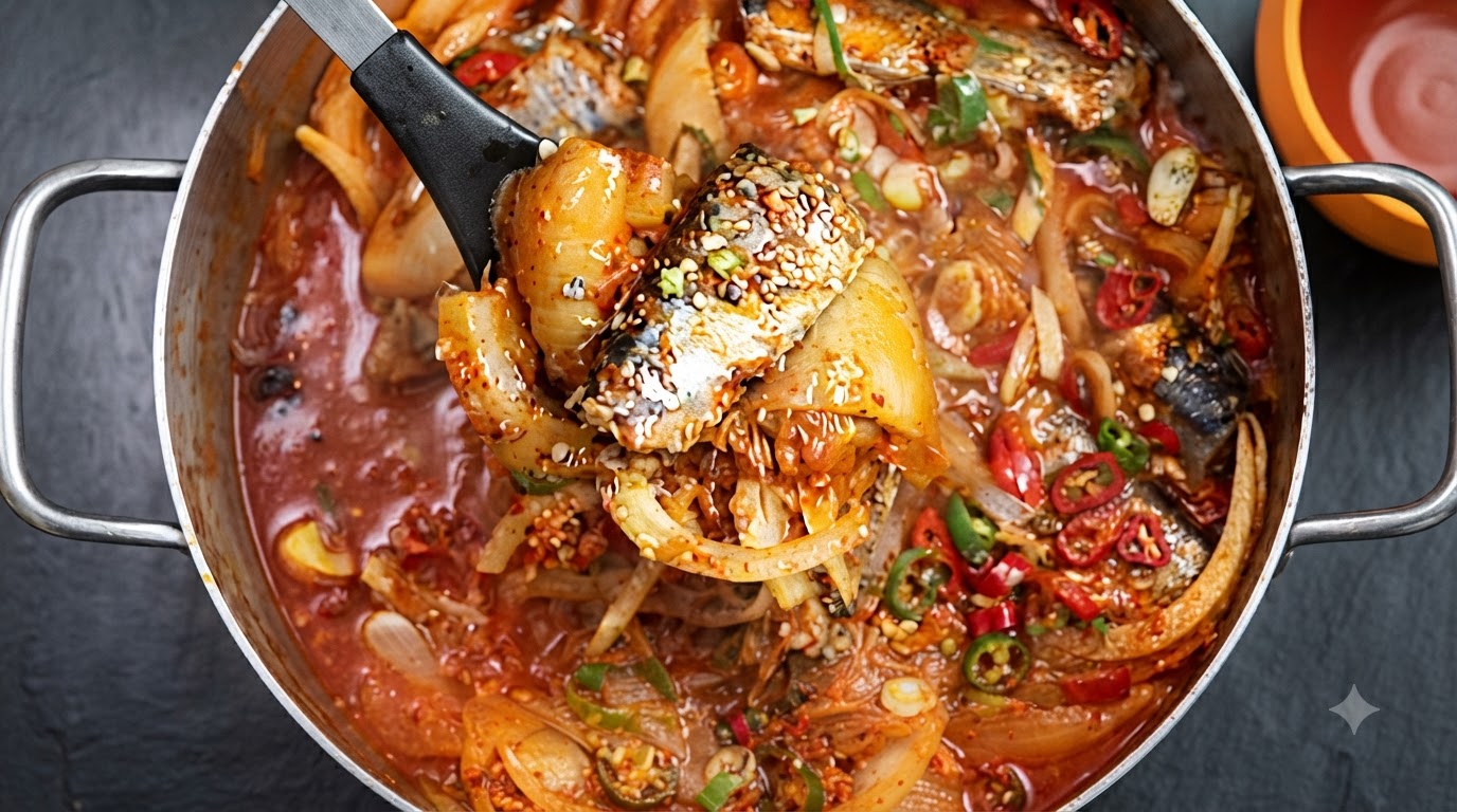 초간단 밥도둑, 통조림 꽁치김치찜