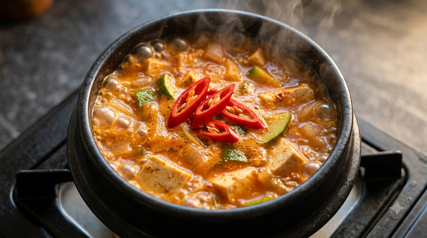 한국식 해장 된장찌개