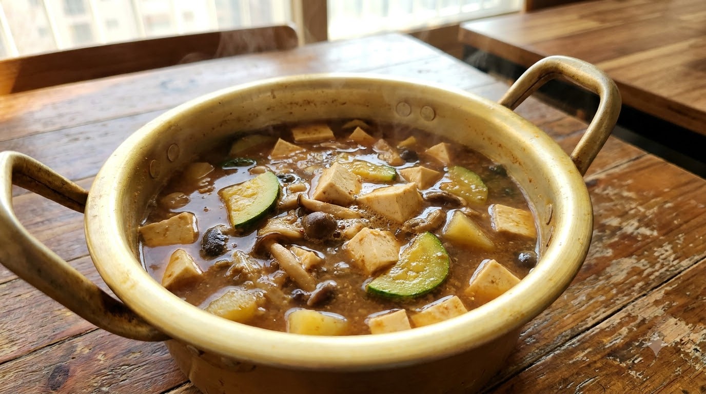 전통 한국식 된장찌개