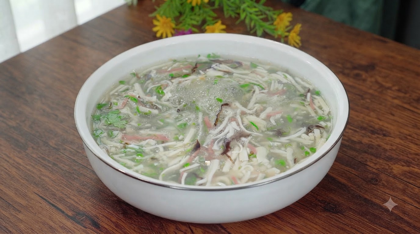 목이버섯 햄 두부국