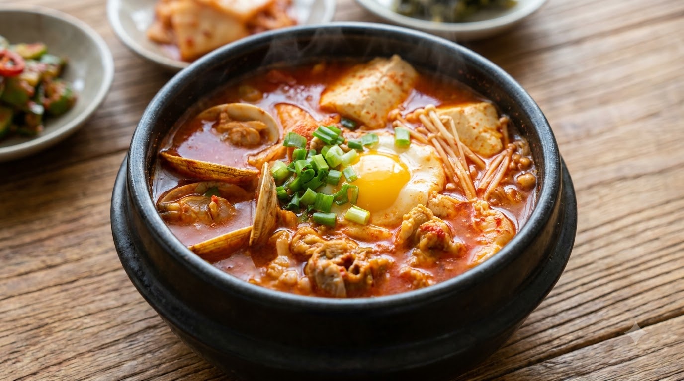 15분 완성 매콤한 순두부찌개