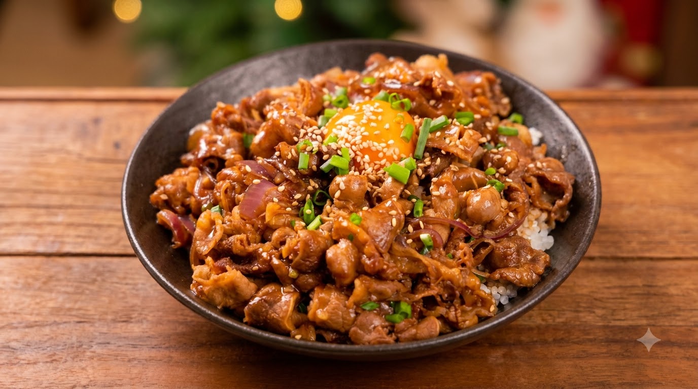 소고기 테리야키 돈부리 (일본식 소고기 덮밥)