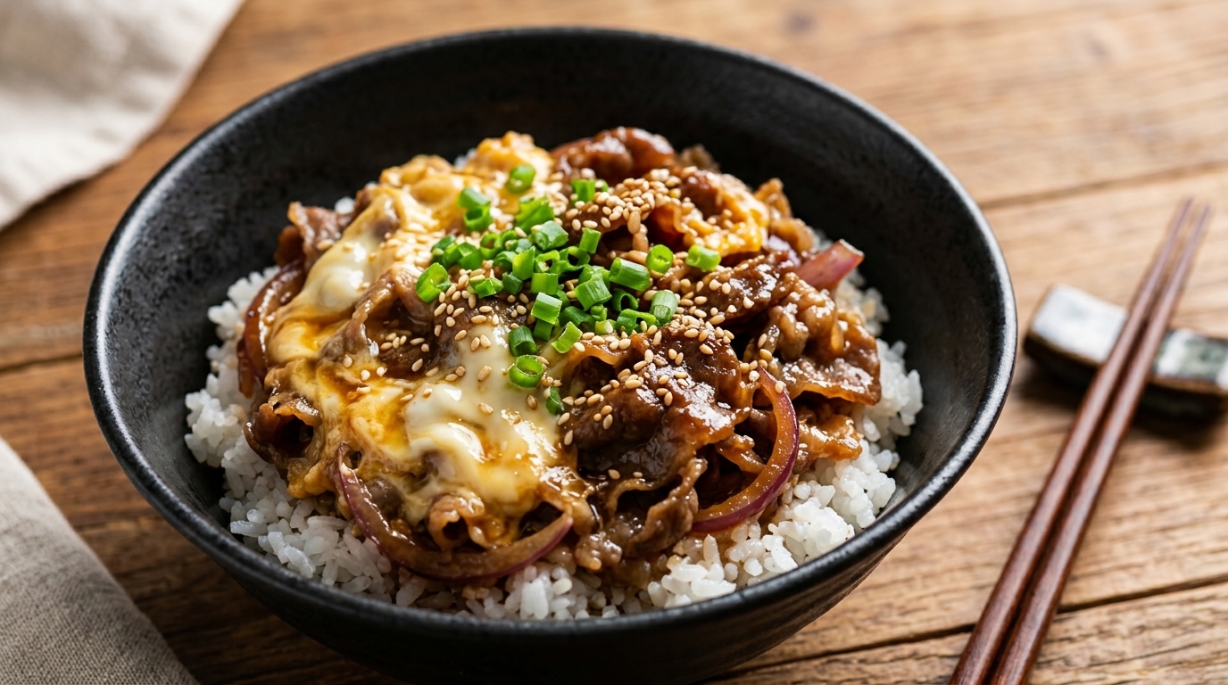 데리야끼 소고기 스크램블 에그 덮밥