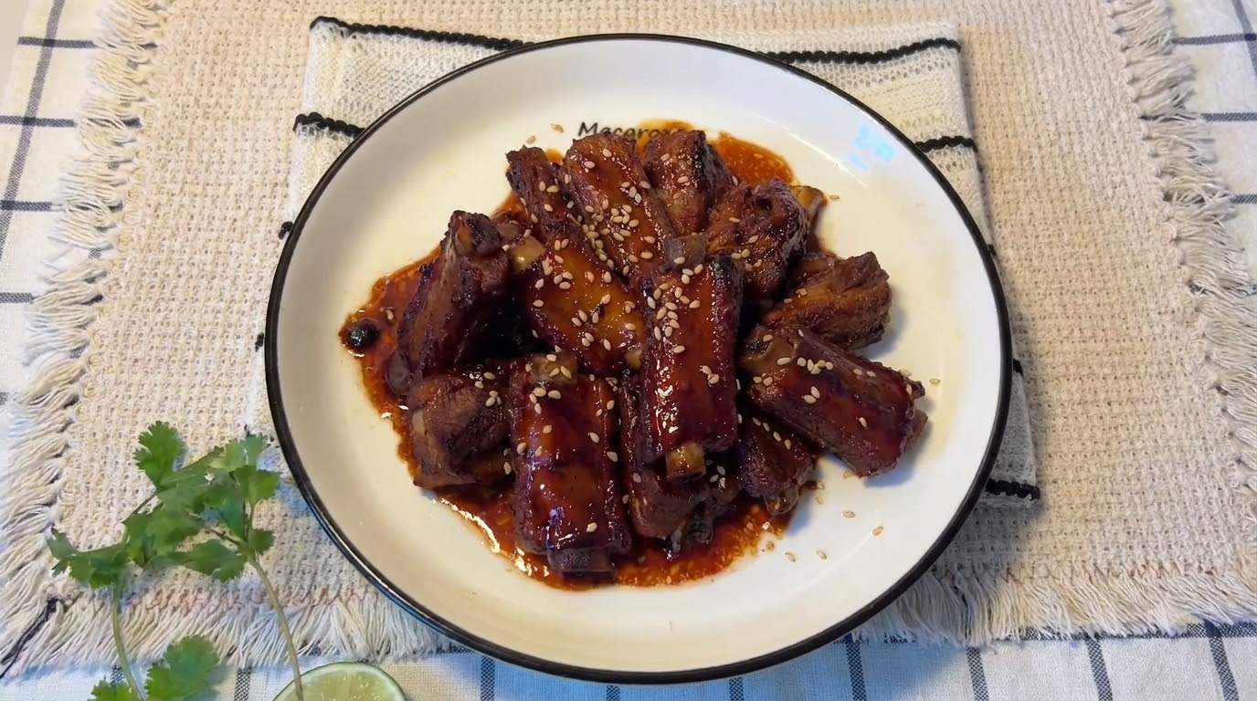 꿀 글레이즈 돼지갈비 간장조림