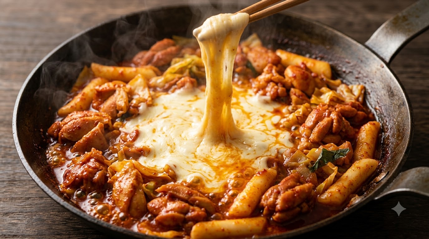 치즈가 듬뿍 들어간 정통 춘천 닭갈비