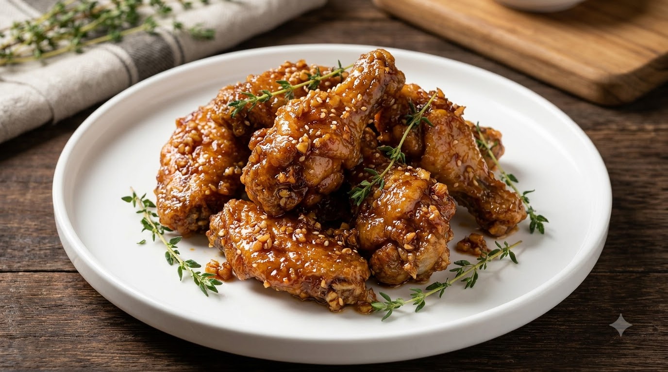 한국식 갈릭 허니 프라이드 치킨