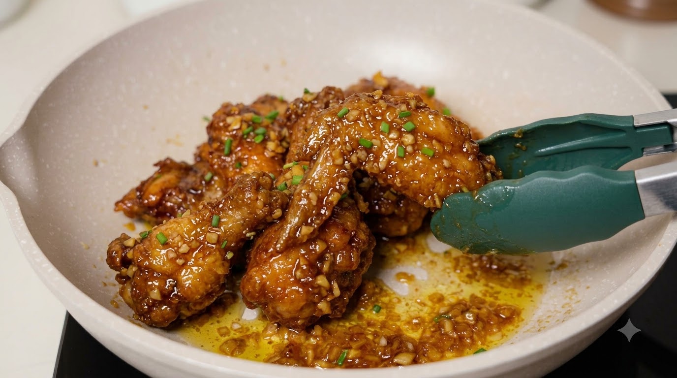 바삭하고 달콤 짭조름한 갈릭 허니 버터 치킨